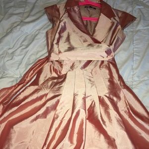 Wrap Midi Length Peach Dress - A True Classic!